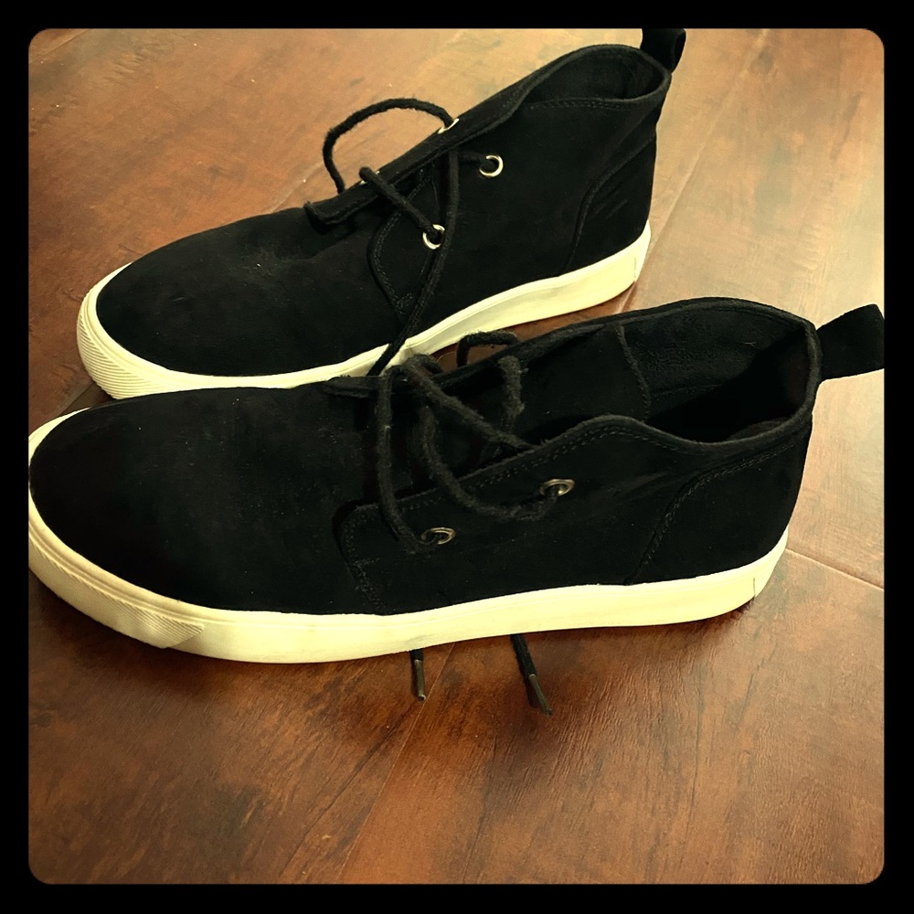Black suede shoes